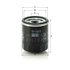 MANN FILTER Olejový filter W 68/3