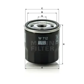 MANN FILTER Olejový filter W 712