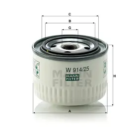 MANN FILTER Olejový filter W 914/25