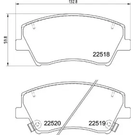 BREMBO Sada brzdových platničiek  P30 107