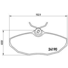 BREMBO Sada brzdových platničiek  P36 015