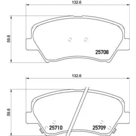 BREMBO Sada brzdových platničiek  P30 073