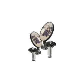 univerzálne spätné zrkadlo na konce riadidiel pre vnútorný priemer 13 mm, OXFORD (čierne, priemer zrkadla 68 mm, pár)