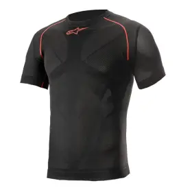 termo prádlo s krátkym rukávom RIDE TECH SUMMER, ALPINESTARS (čierna/červená, veľ. XL/2XL)