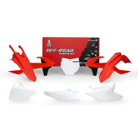 sada plastov KTM, RTECH (oranžovo-bielo-čierna, 6 dielov, vr. krytov vzduchového filtra)