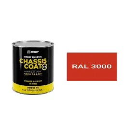 HB BODY 410 chassis coat, polomat - farba na kov a strechy 4 v 1 RAL 3000 750ml