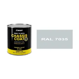 HB BODY 410 chassis coat, polomat - farba na kov a strechy 4 v 1 RAL 7035 750ml