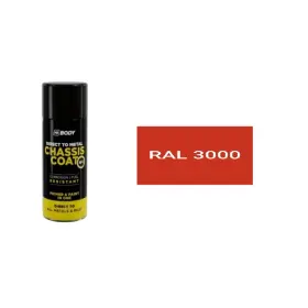HB BODY 410 chassis coat, polomat - farba na kov a strechy 4 v 1 RAL 3000 sprej 400ml