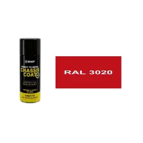 HB BODY 410 chassis coat, polomat - farba na kov a strechy 4 v 1 RAL 3020 sprej 400ml