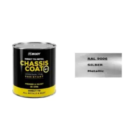 HB BODY 410 chassis coat, polomat - farba na kov a strechy 4 v 1 RAL 9006 2,5L